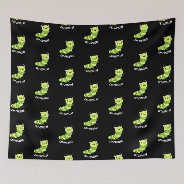 Item preview, Cat-erpillar Funny Caterpillar Puns (Dark BG) designed and sold by punnybone.