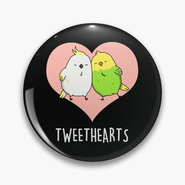 Item preview, Tweethearts Funny Love Birds Puns (Dark BG) designed and sold by punnybone.