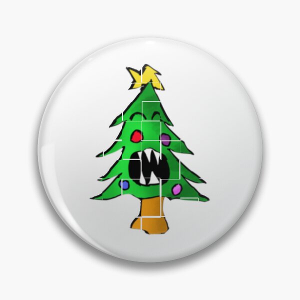 Item preview, Evil Christmas tree tile art  designed and sold by Coffeemerc117.