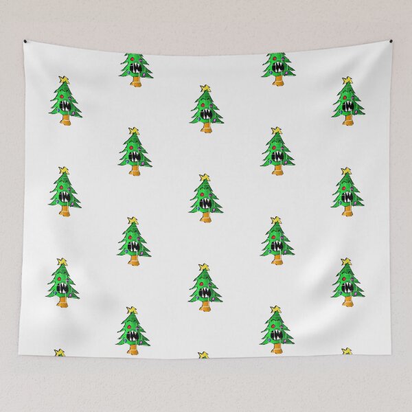 Item preview, Evil Christmas tree tile art  designed and sold by Coffeemerc117.