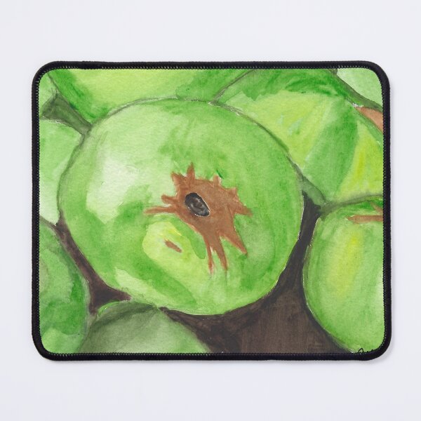 Item preview, Green Delight Watercolor Painting of a Pile of Green Apples designed and sold by AliCatOriginals.
