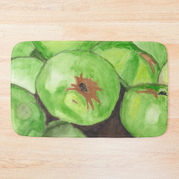 Item preview, Green Delight Watercolor Painting of a Pile of Green Apples designed and sold by AliCatOriginals.
