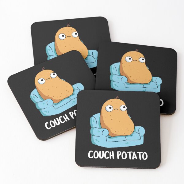 Item preview, Couch Potato Funny Potato Puns (Dark BG) designed and sold by punnybone.