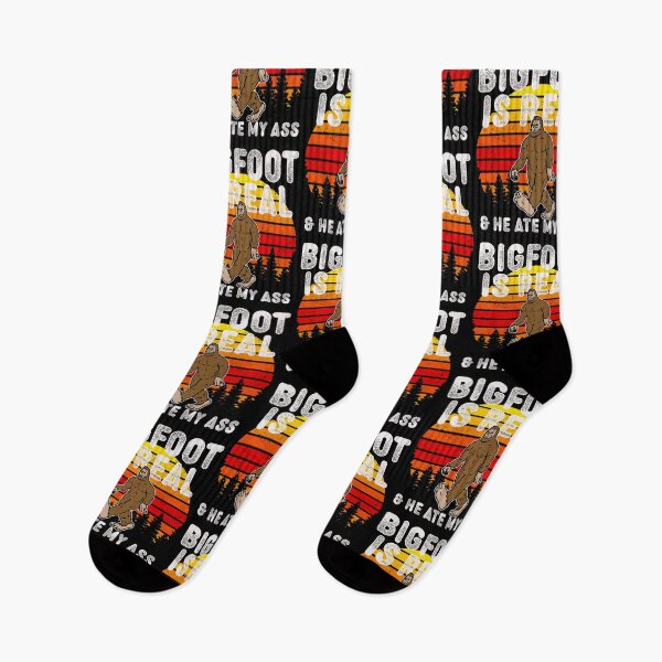 Item preview, Bigfoot Is Real And He Ate My Ass Funny Retro Vintage designed and sold by narekmug.