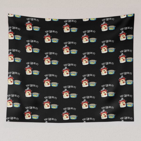 Item preview, You Can Do It Funny Canned Food Puns (Dark BG) designed and sold by punnybone.
