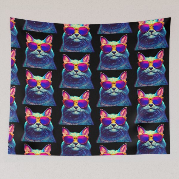 Item preview, Cat Wearing Sunglasses - Colorful cat with sunglasses- British Shorthair Cat  designed and sold by TeeARTHY.