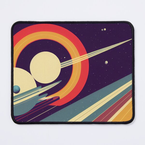 Item preview, Race Around Saturn Vintage Travel Design designed and sold by Organic Creeps.