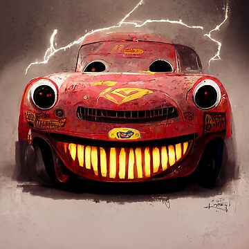 Cursed Lightning McQueen Art Board Print