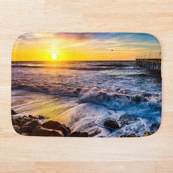 Item preview, Light Waves (Puesta de sol en la playa sobre el Océano Pacífico en Pacifica, California) - Colección de fotografía personal designed and sold by Rex Wyld.