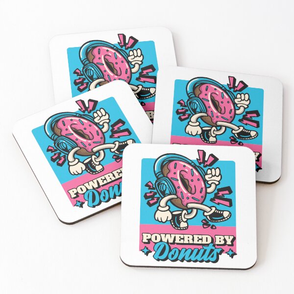 Item preview, Powered by Donuts - funny morning designed and sold by hardscuffle.