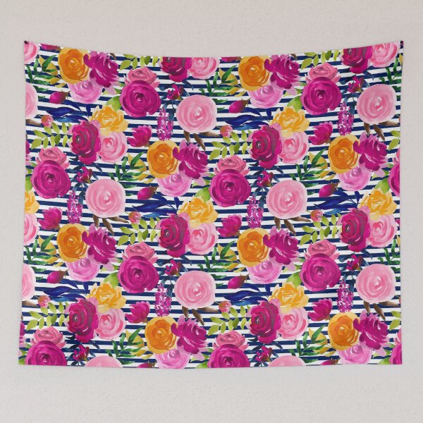 Item preview, Floral Stripes designed and sold by Meliafroggy.