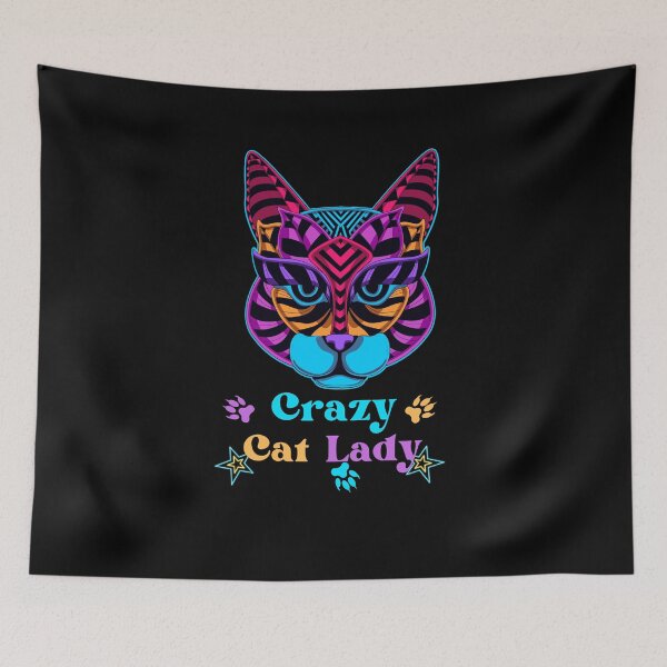 Item preview, Crazy Cat Lady Illustrated Digital Design designed and sold by mangaworldart.