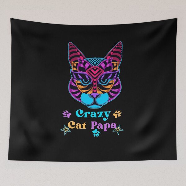 Item preview, Crazy Cat Papa Illustrated Digital Design designed and sold by mangaworldart.