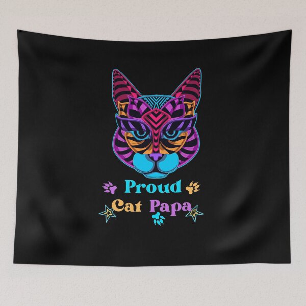 Item preview, Proud Cat Papa Illustrated Digital Design designed and sold by mangaworldart.