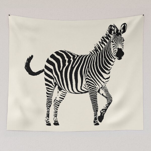 Item preview, Frisky Zebra in Black and White | African Wildlife designed and sold by Scotch Macaskill.