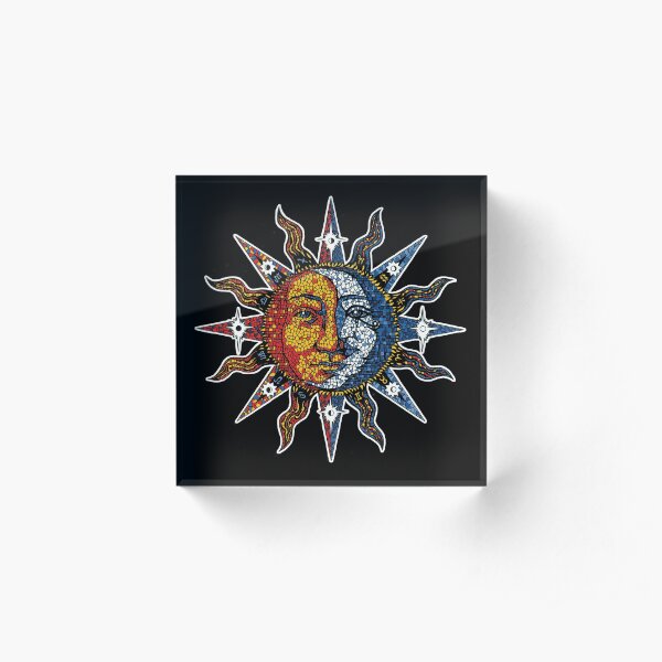 Celestial Mosaic Sun/Moon Acrylic Block