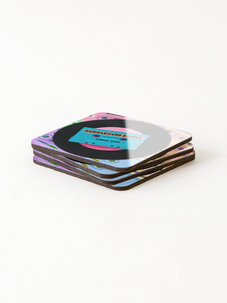 Alternate view of Bubblegum Dance Vinyl Record / Cassette Tape Coasters (Set of 4)
