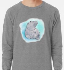 Fiona das Baby-Flusspferd-Schwimmen Leichtes Sweatshirt