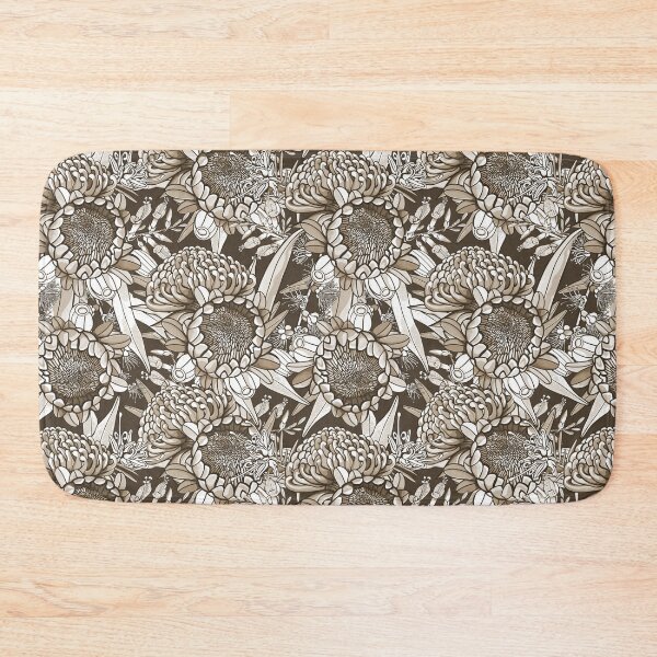 Item preview, Australian Waratah And Protea Pattern - Sepia designed and sold by Sketchbook Designs.