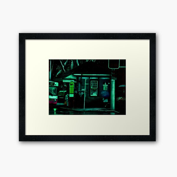 The Sydney Bus Stop Framed Art Print
