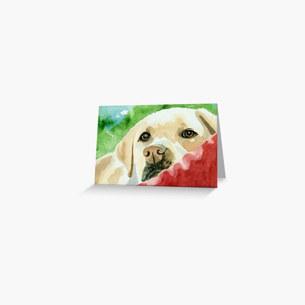 Aperçu de l'œuvre Aquarelle Labrador Jaune créée et vendue par ClarityArt.