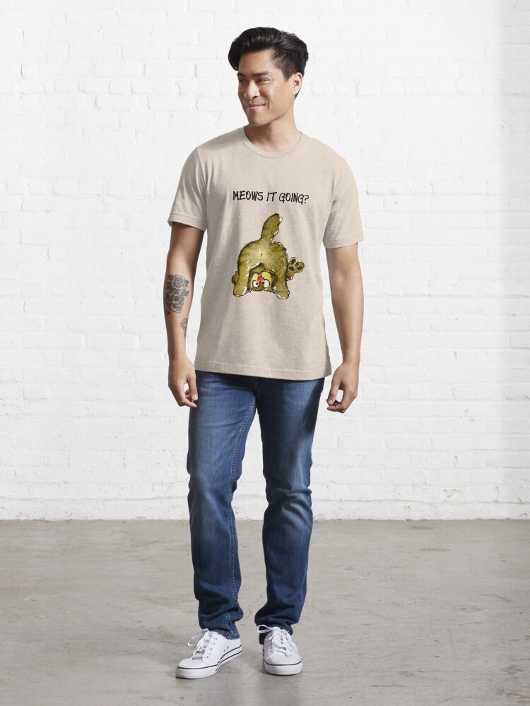 Alternate view of Meows It Going Cat Cartoon Essential T-Shirt