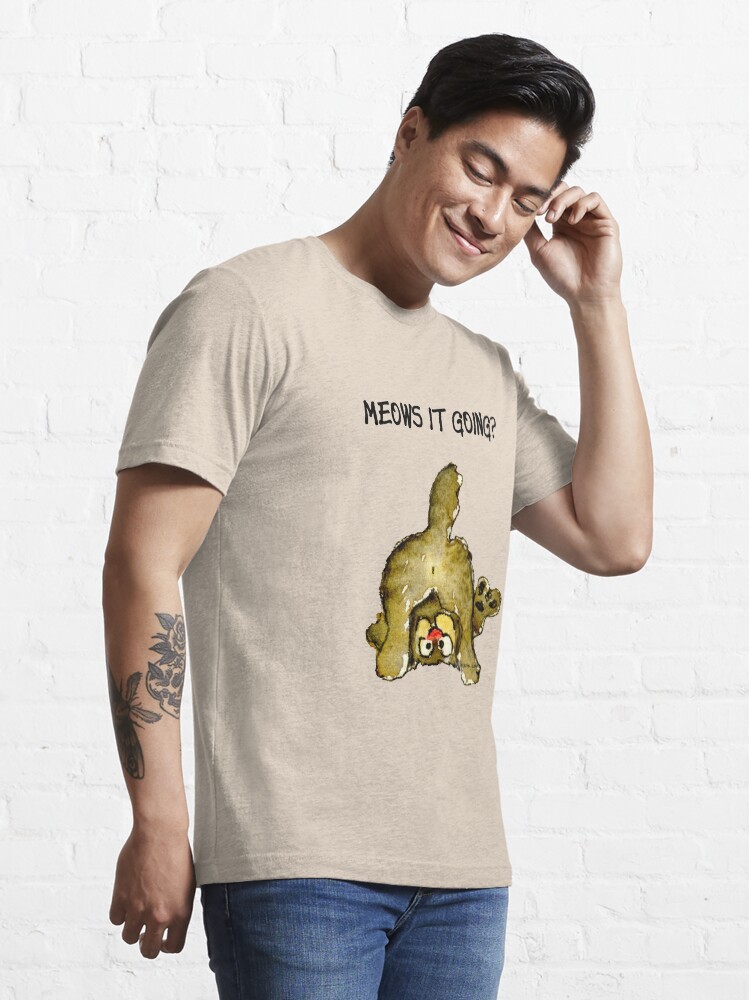 Alternate view of Meows It Going Cat Cartoon Essential T-Shirt
