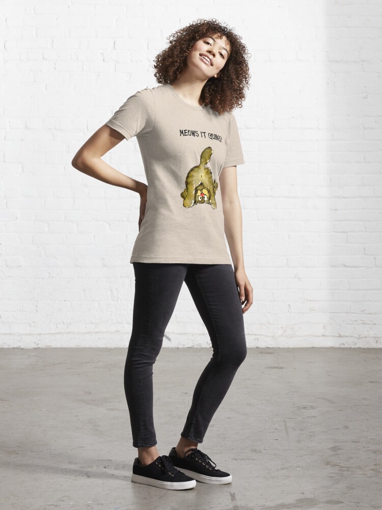 Alternate view of Meows It Going Cat Cartoon Essential T-Shirt