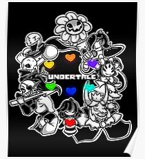 Everyone from Undertale (Flowey, Frisk, Sans, Papyrus, Toriel etc.) Poster