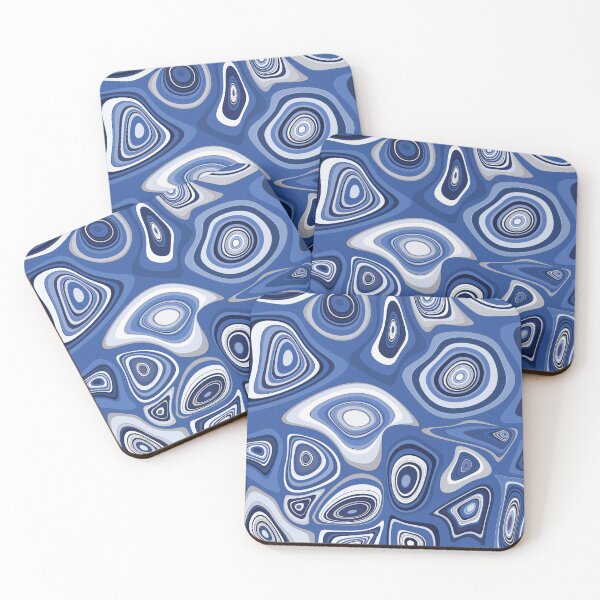 Item preview, Amoebas in Denim Blue designed and sold by Suziness Designs.