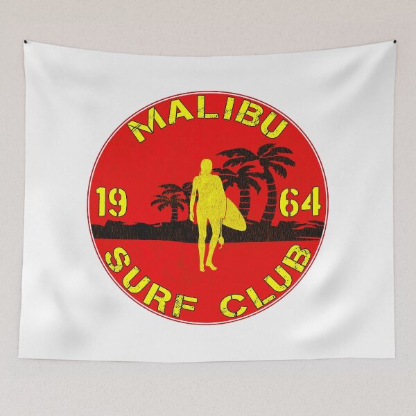 Item preview, SURFING MALIBU CALIFORNIA SURF CLUB VINTAGE SURFER designed and sold by DESTINATIONS DECAL.
