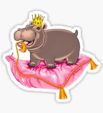 Spielerisches Baby Hippo Sticker
