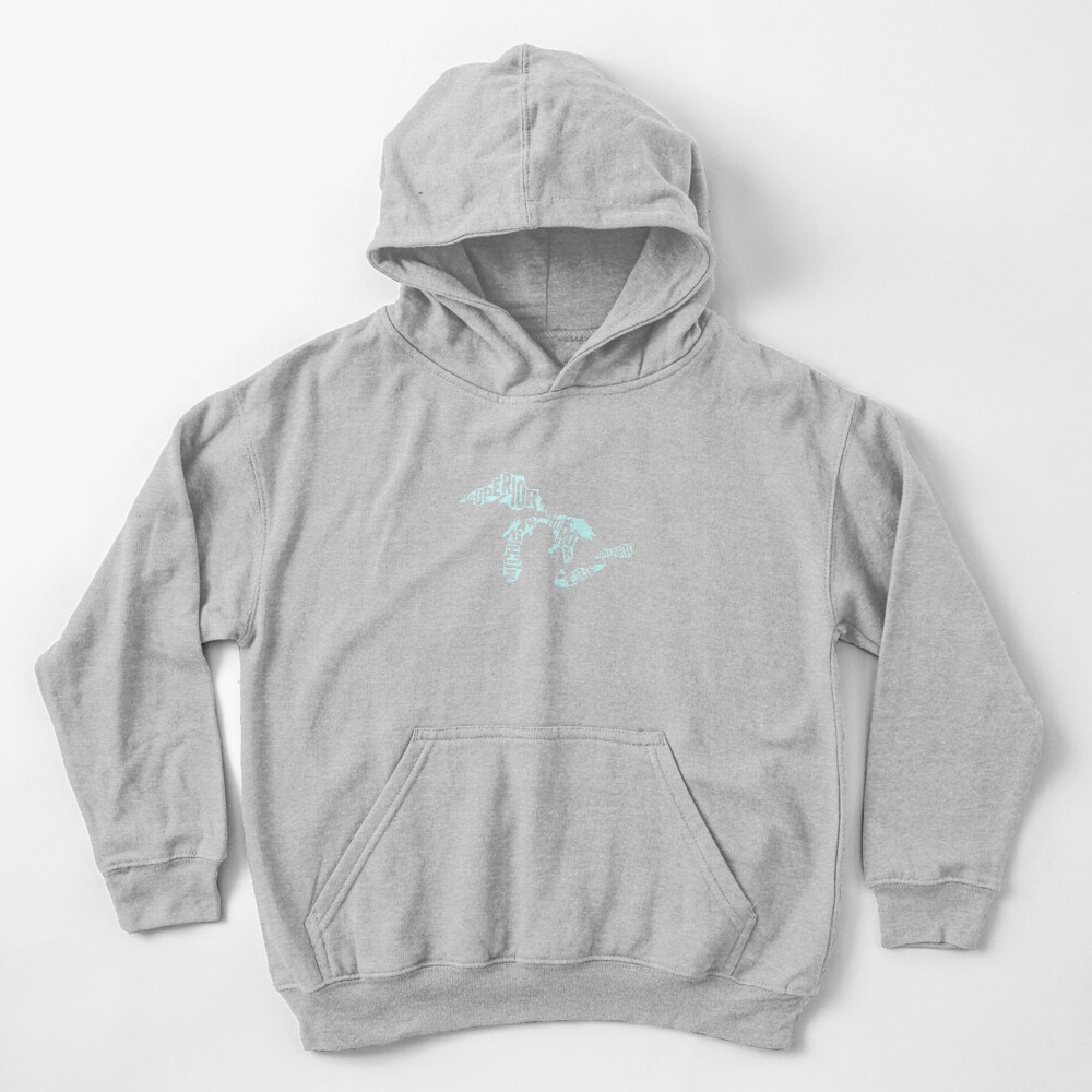 Great Lakes Text Kids Pullover Hoodie