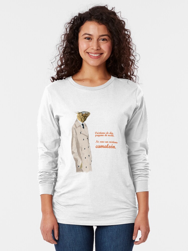 Imagen 2 de 5, Camiseta de manga larga con la obra No seas un cristiano camaleón , diseñada y vendida por kikino1988.