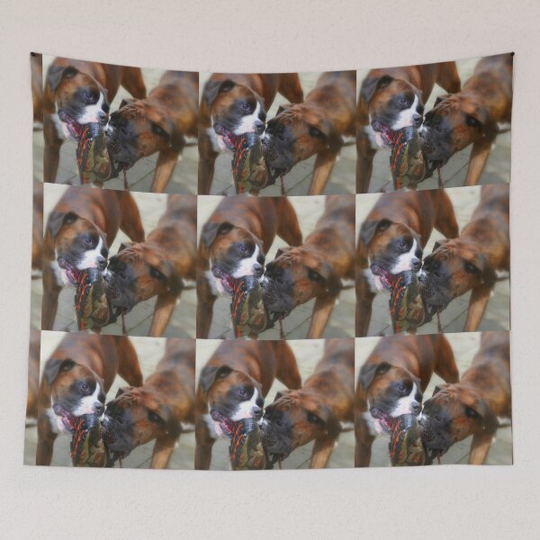 Item preview, Two Dogs & One Shoe -Boxer Dogs Series- designed and sold by Evita.