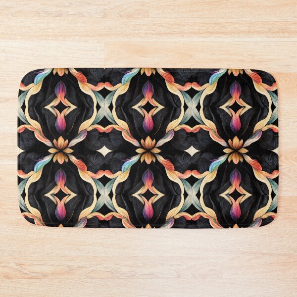 Artikelvorschau, Schwarzer Regenbogen Wild Floral Seamless Textile Pattern entworfen und verkauft von Alladin7.