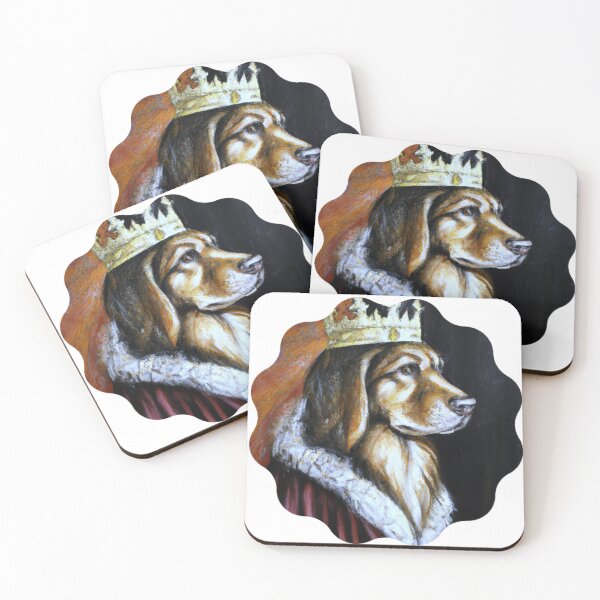 Item preview, Dog looking like a lord, wearing medial robes and a crown, oil painting designed and sold by LordBertil.