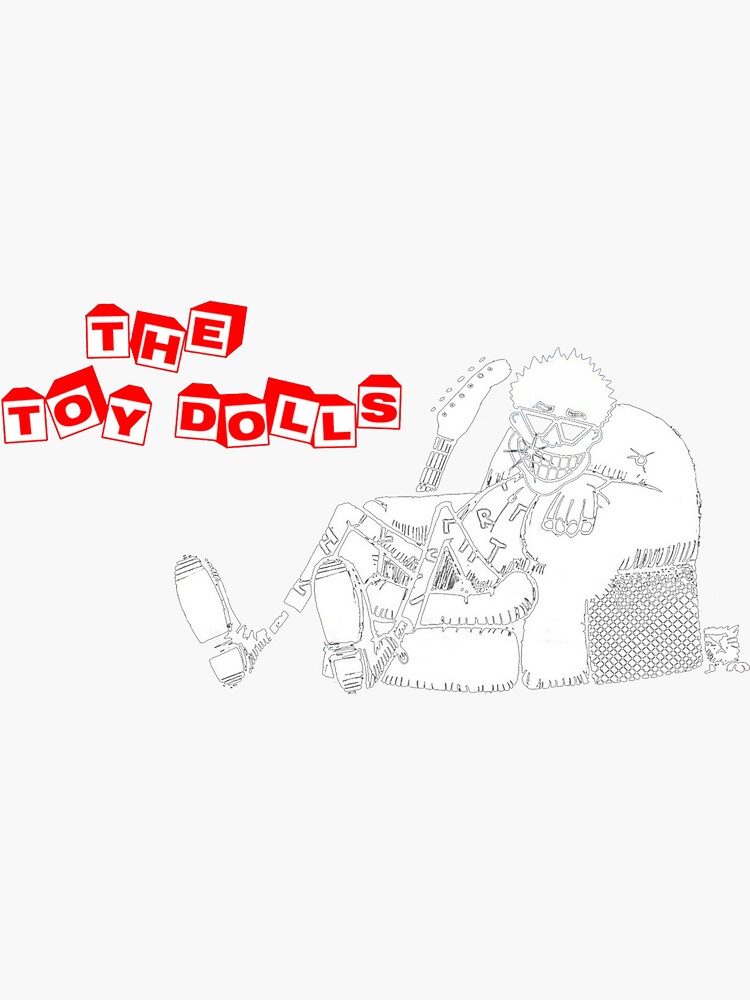 T-shirt Uni Blanc Coton Toy Dolls Band - Taille XL - Unisexe Décontracté
