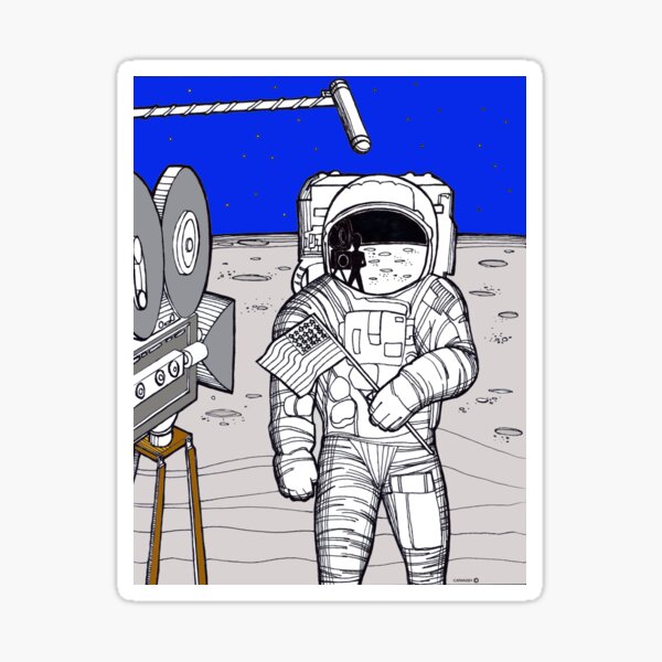 Item preview, Fake Moon Landing designed and sold by catmassey2021.