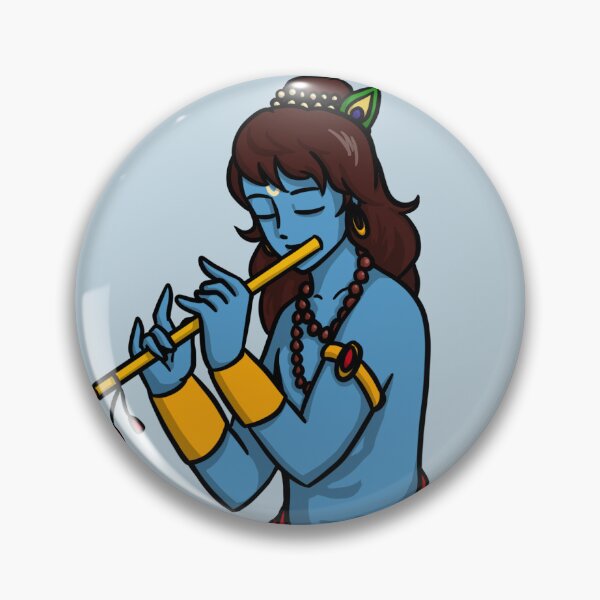 Item preview, Janmashtami krishna with flute in anime style designed and sold by HeatherPhn.