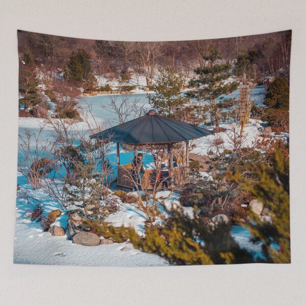 Item preview, Iced over japanese garden in Grand Rapids Michigan designed and sold by Michael Deemer.
