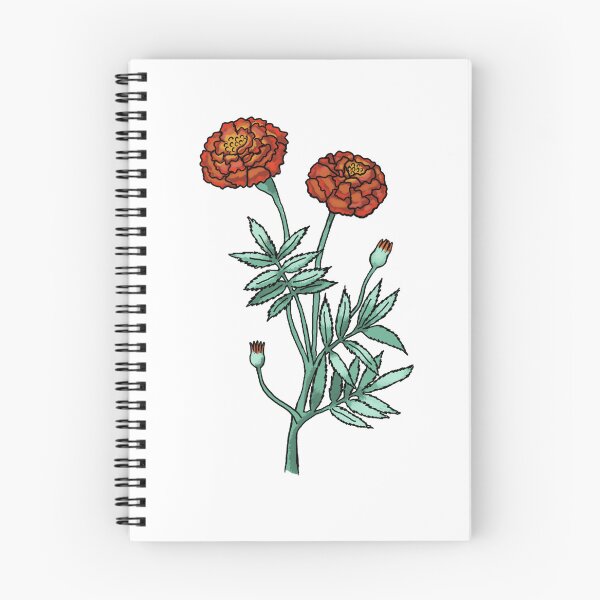 Item preview, October Birthday Flower - Marigold Flower Drawing  designed and sold by Digi Artworks Store.