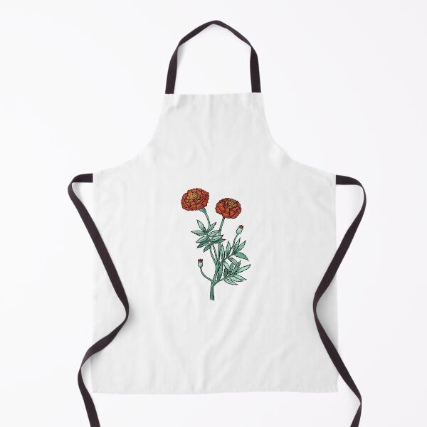 Item preview, October Birthday Flower - Marigold Flower Drawing  designed and sold by Digi Artworks Store.