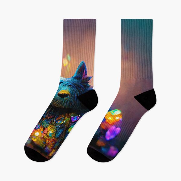 Item preview, Colorful Crystals Dog designed and sold by shokA Design.