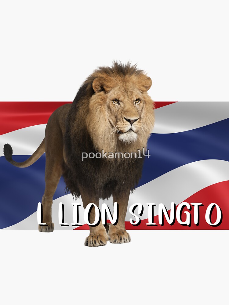 "L lion singto, english alphabet to thai translation " Sticker for Sale