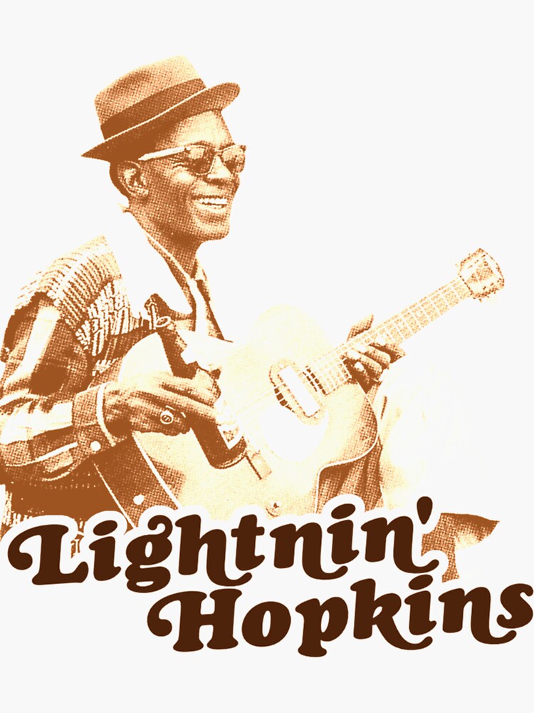 "Retro Lightnin Hopkins Sepia Tribute Gift Men" Sticker for Sale by