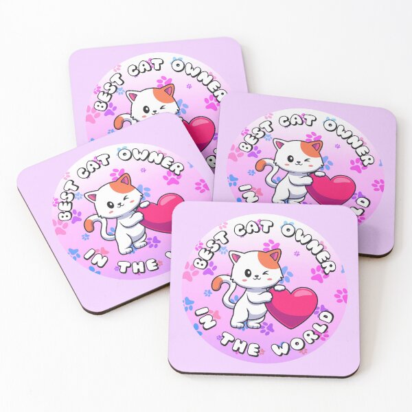 Artikelvorschau, Bester Katzenbesitzer der Welt Pawprints Pink entworfen und verkauft von everything4eva.