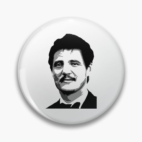 Artikelvorschau, Stolze Pedro Pascal Schwarz-Weiß-Porträtmalerei entworfen und verkauft von LarryDowell9652.