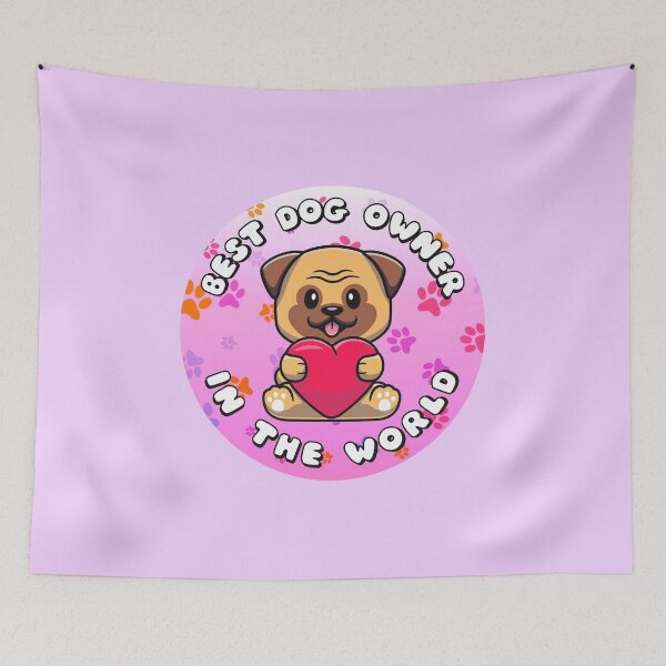 Artikelvorschau, Bester Hundebesitzer der Welt Pawprints Pink entworfen und verkauft von everything4eva.