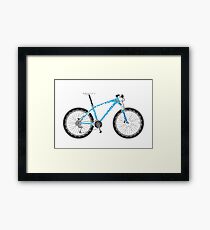 Typographical Anatomy of a Mountain Bike Framed Print
